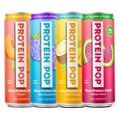 Protein Pop Blue Raspberry can delivers a refreshing 22g protein between meals.