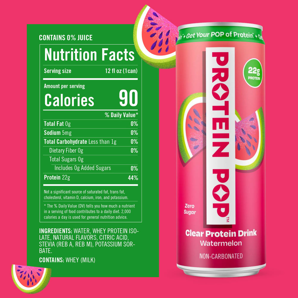 Protein Pop variety-pack layout highlights four flavors for choice.