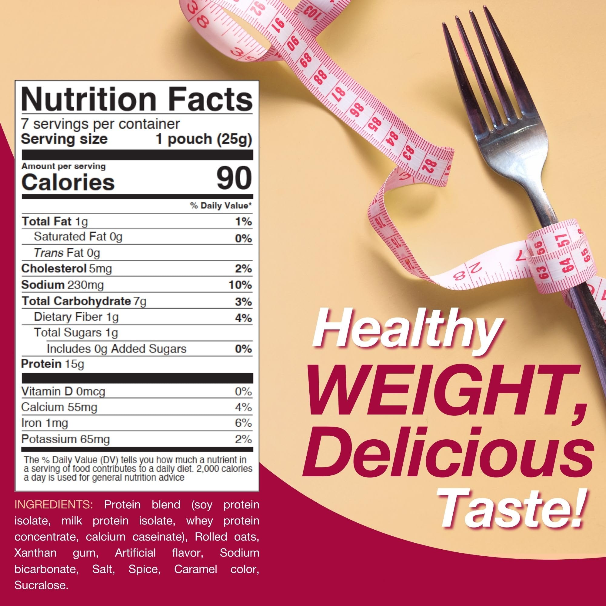 ProtiDIET Apple Cinnamon Oatmeal sachet for quick protein on the go.