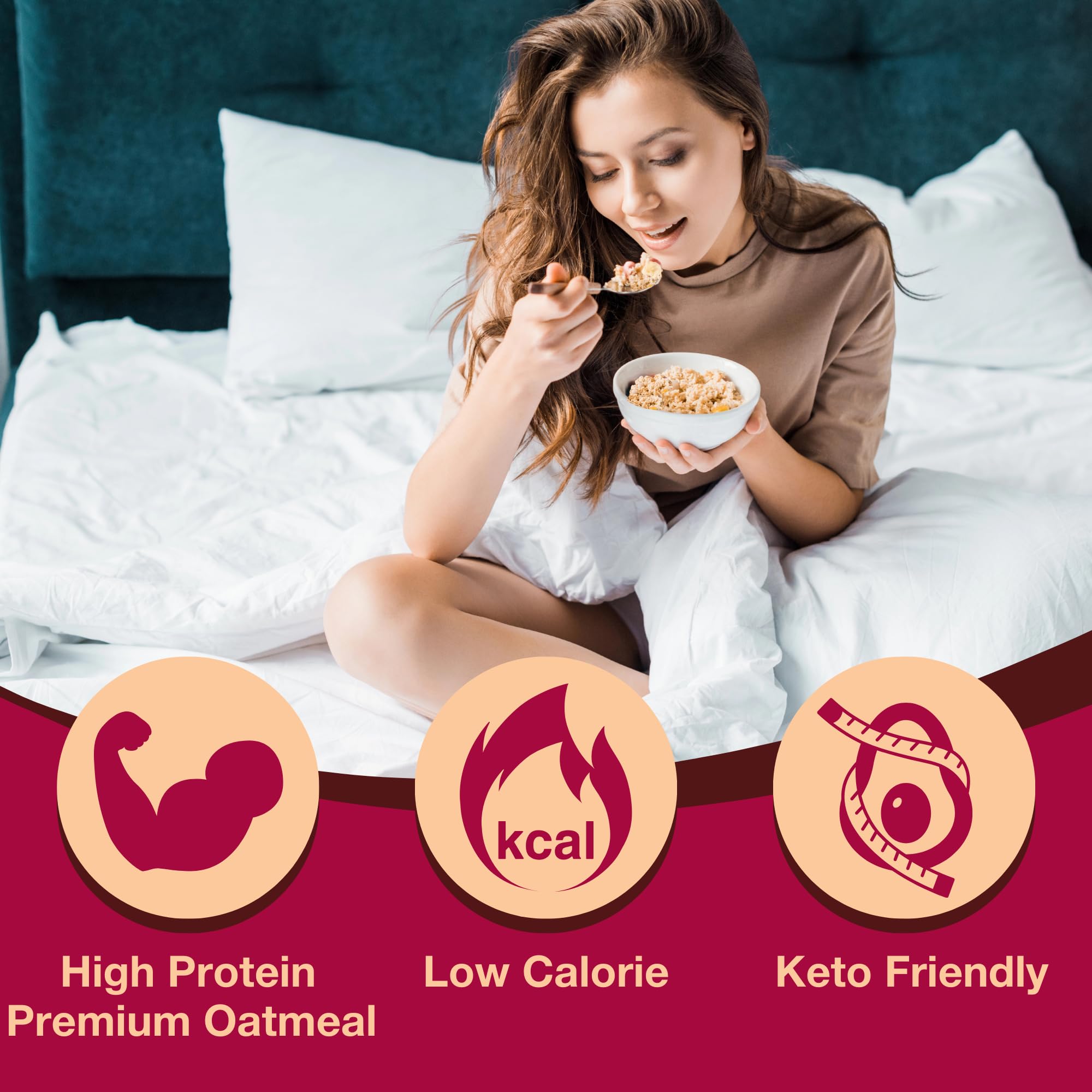 Stirring ProtiDIET Apple Cinnamon Oatmeal creates a creamy, fiber-rich morning meal.