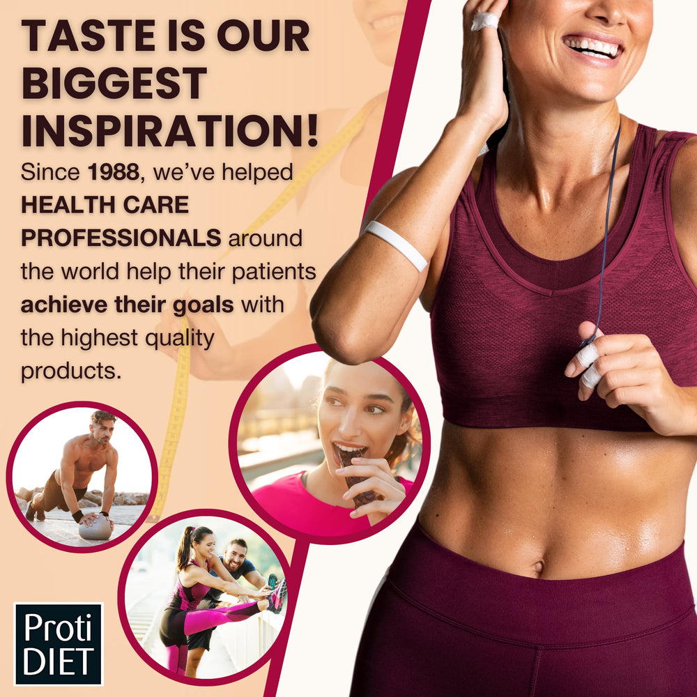 ProtiDIET box and seven pouches for portable portion-controlled nutrition.