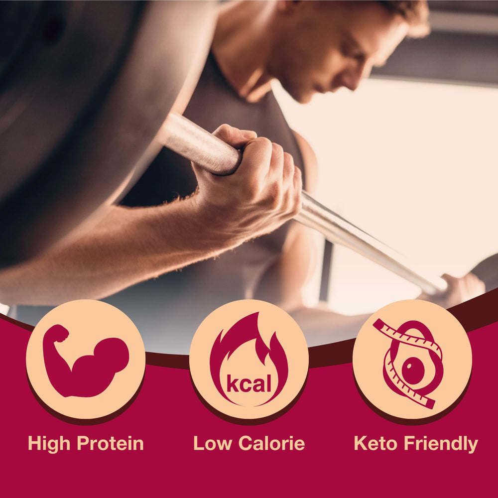 Pouring hot water over ProtiDIET soup mix for quick preparation.