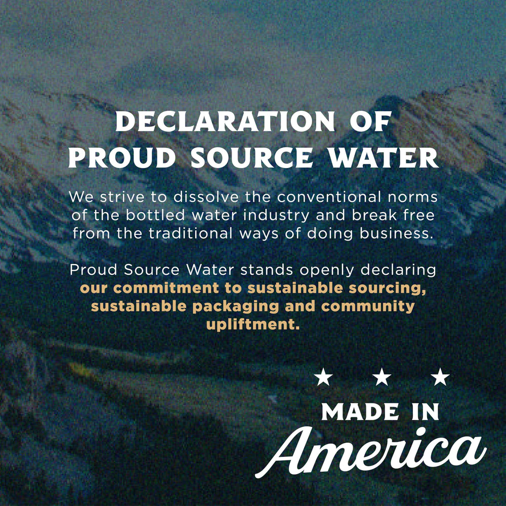 Proud Source Water recyclable aluminum bottle in eco-friendly packaging for modern lifestyles.