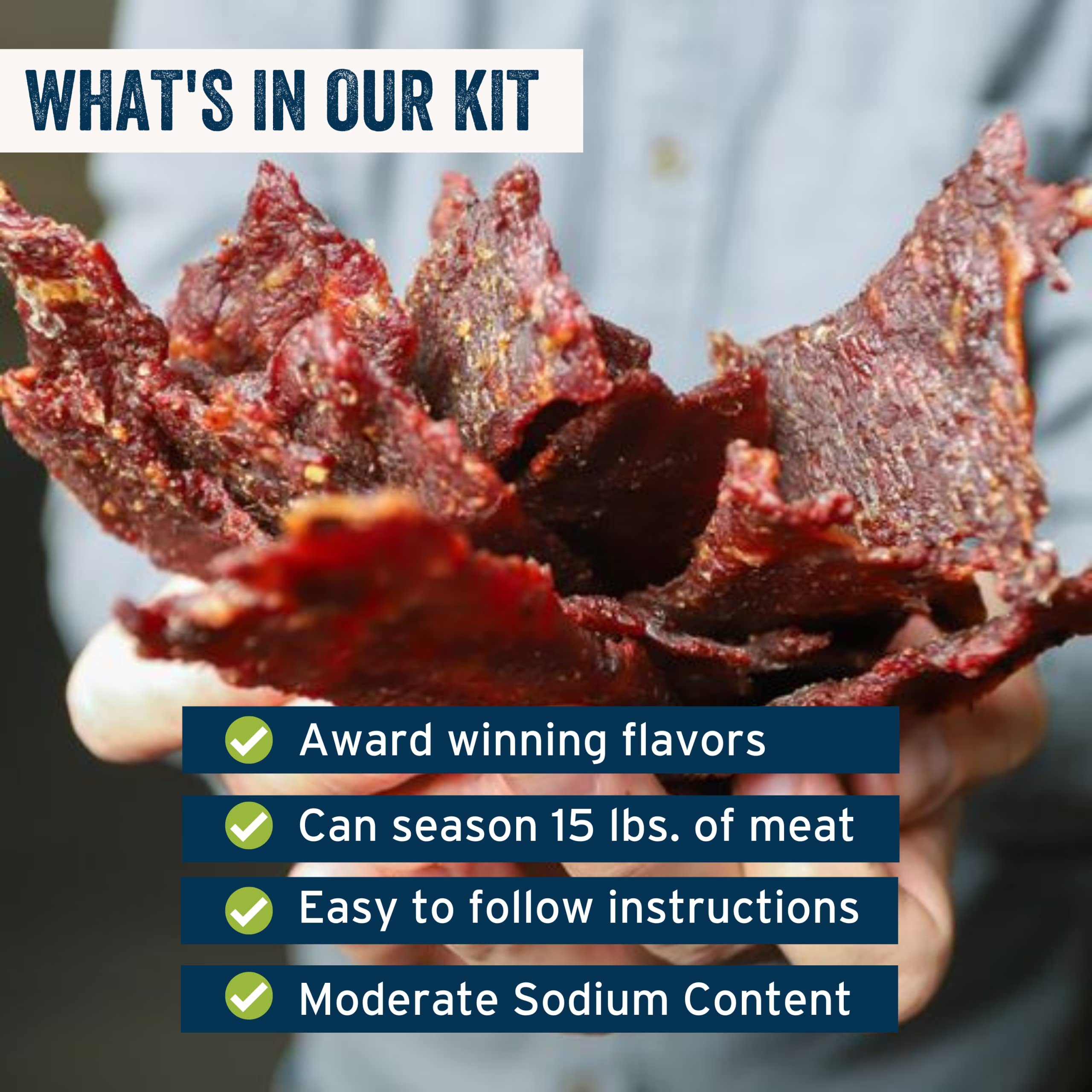 PS Seasoning Jerky Kit cure packets for safe, reliable curing and flavor development.