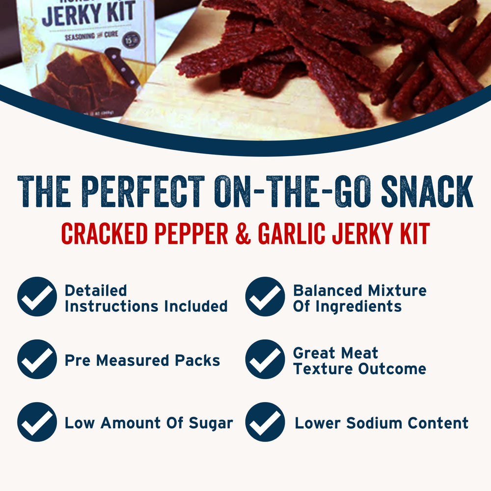 PS Seasoning Jerky Kit seasoning packets ready for quick, consistent flavor in batches.