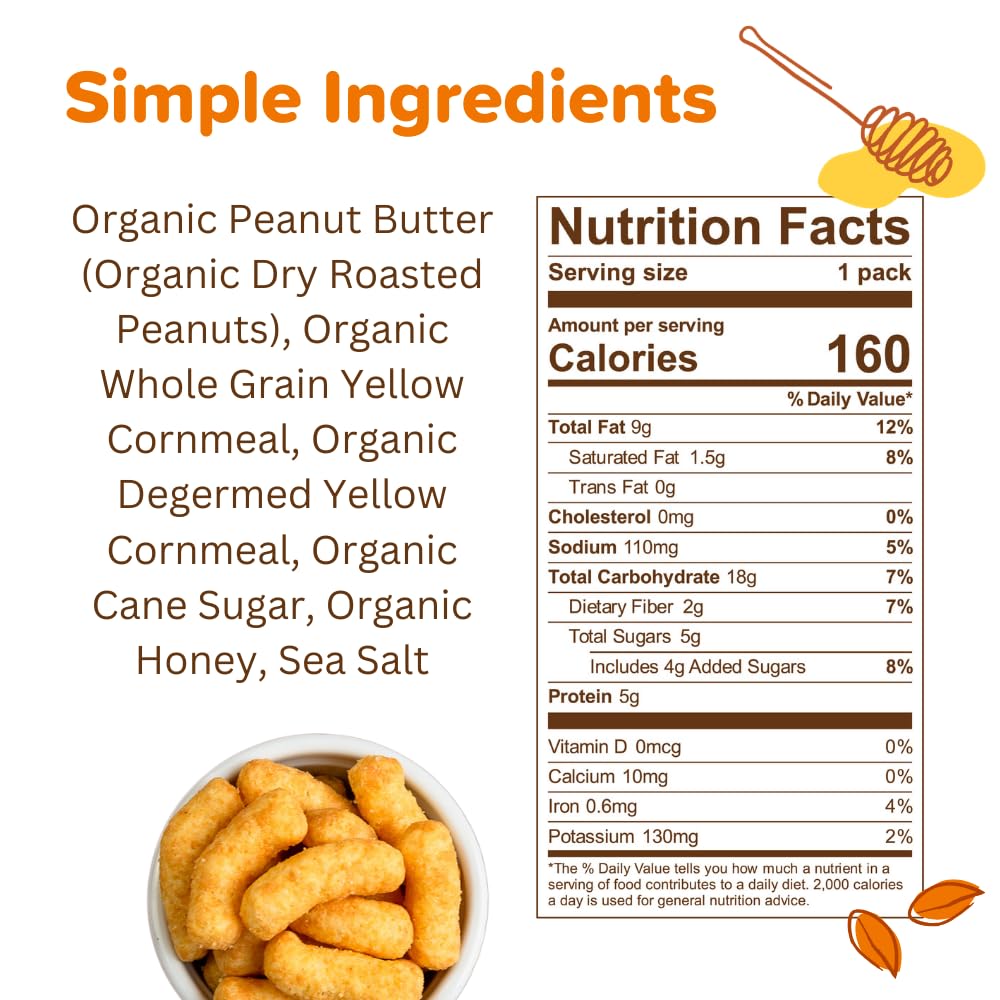 Puffworks Dark Chocolate Peanut Butter Puffs bag, rich cocoa flavor with crunch.