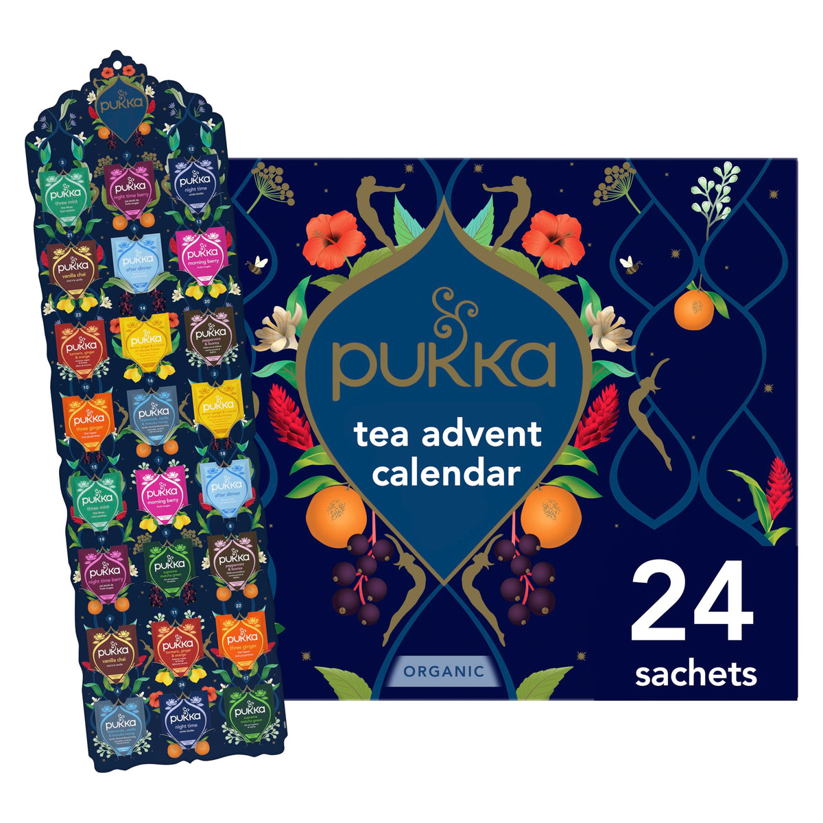 Pukka advent calendar box for festive tea rituals.