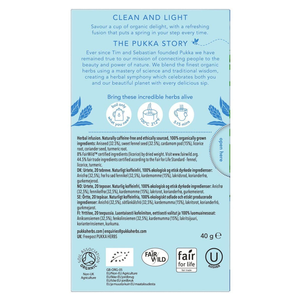 Pukka Herbal Tea organic herbs close-up highlights natural, fragrant ingredients.