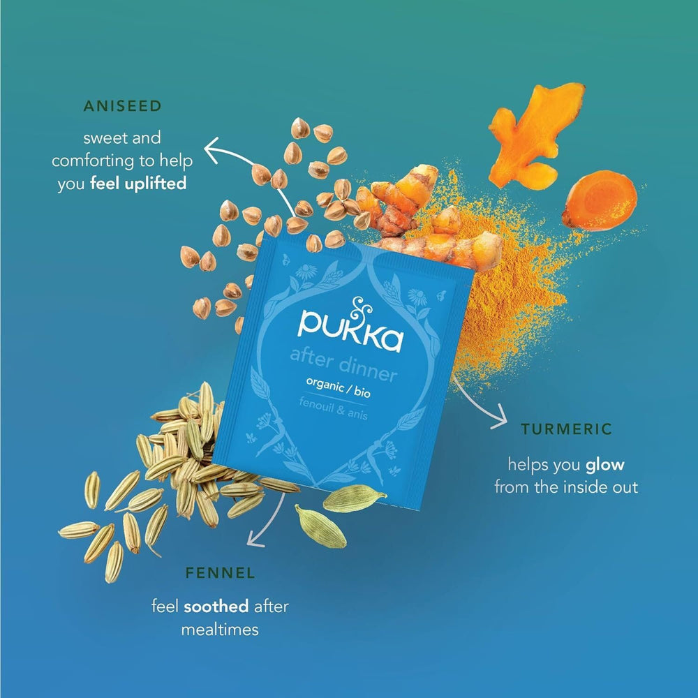 Pukka Herbal Tea sustainable packaging reinforces a low-waste tea ritual.