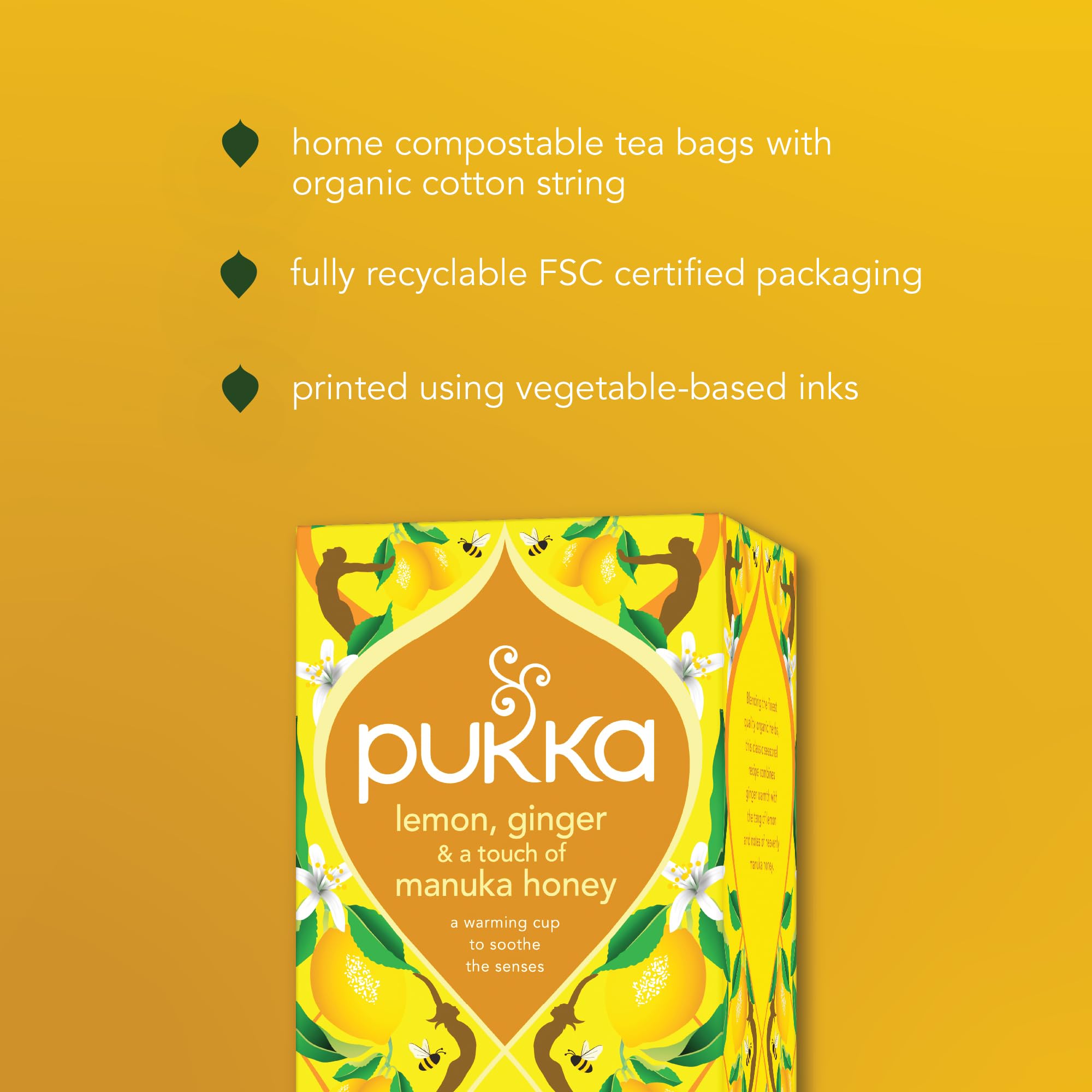 Pukka eco-friendly packaging with recyclable envelope