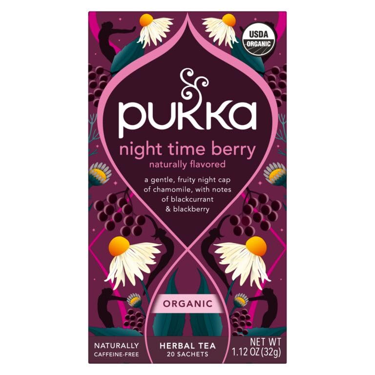 Pukka Night Time Berry tea bags in a four-pack ready for gifting.