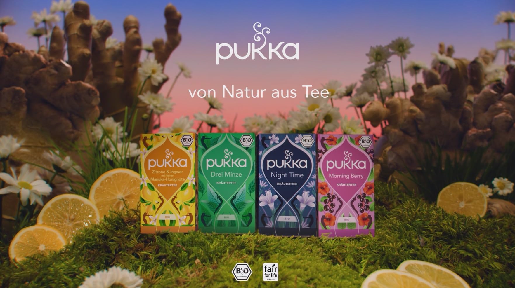 Pukka Night Time packaging with FSC label, responsibly sourced packaging.