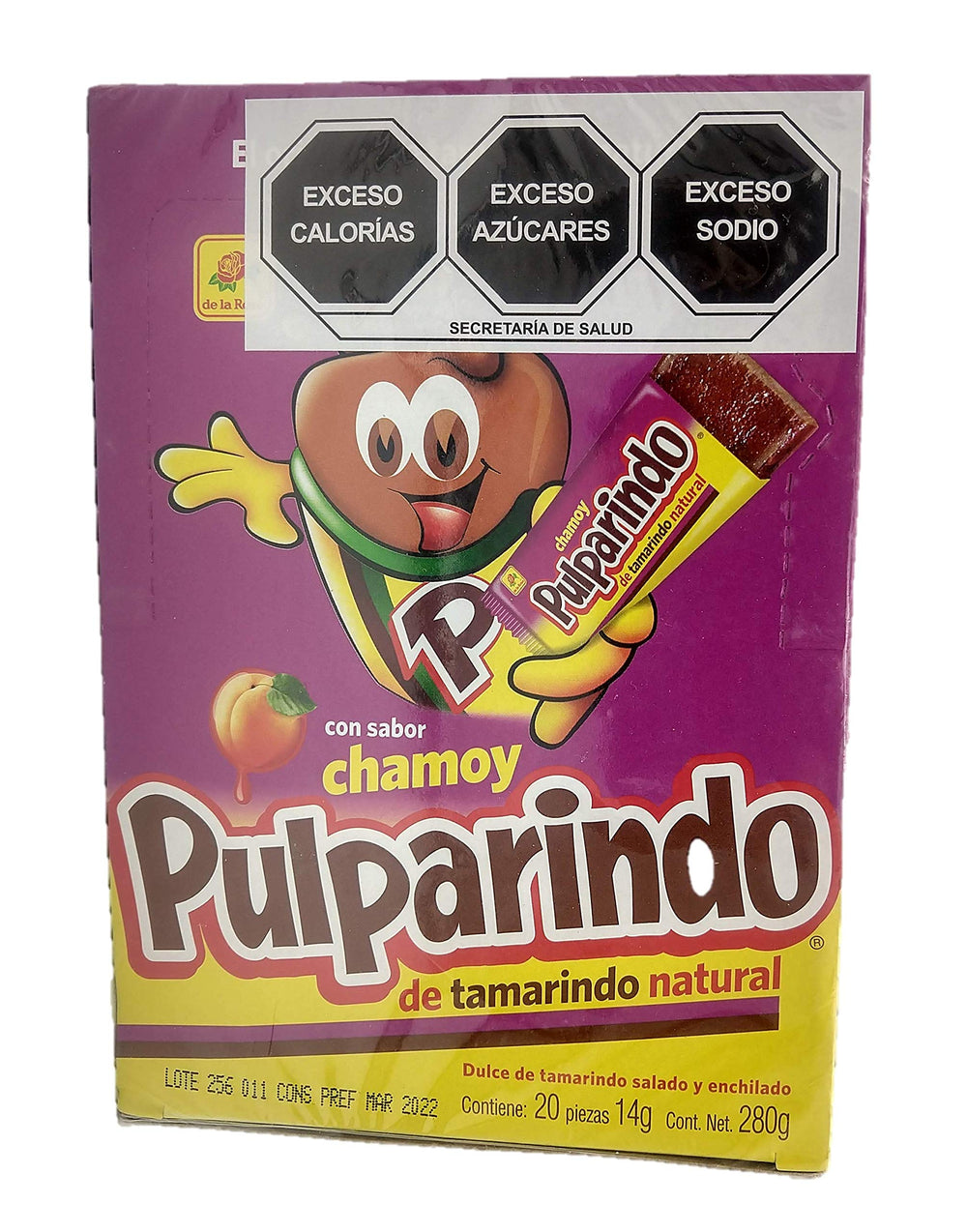Pulparindo Chamoy tamarind candy box front for bold snacking