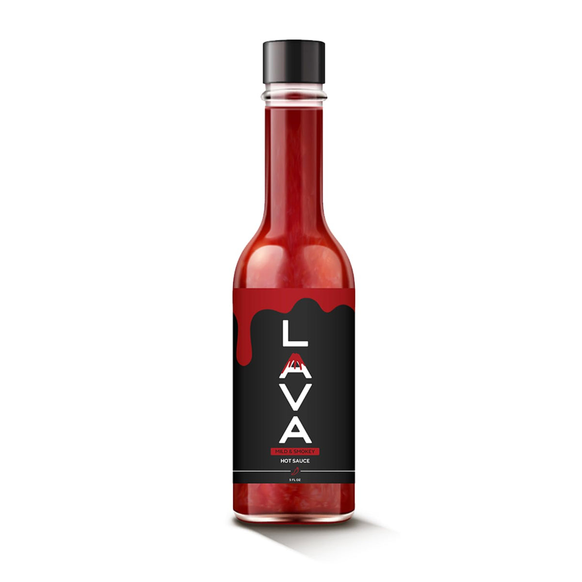 PUP AND THE PEPPER Lava Sauce bottle front with bold smoky flavor for tacos
