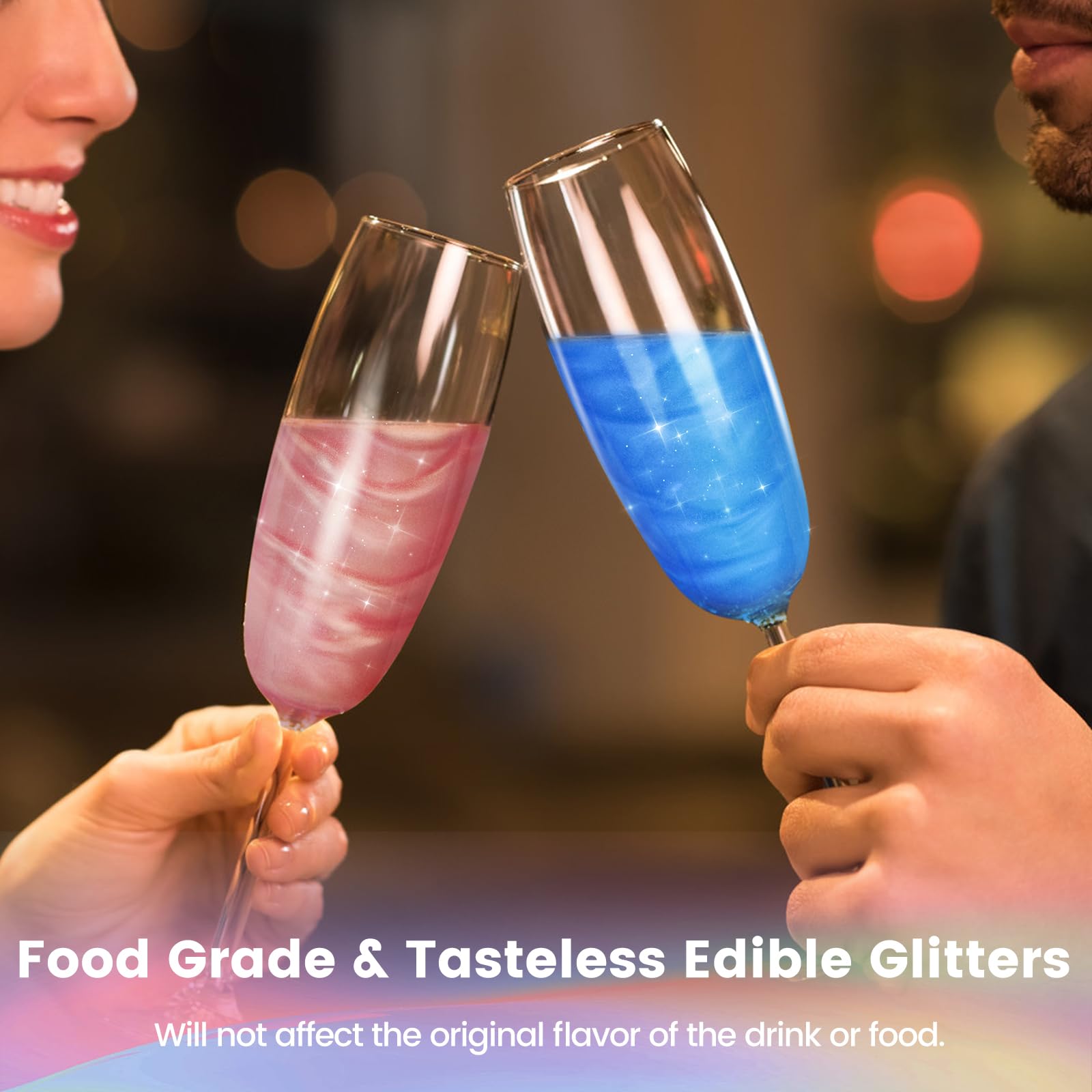 PUPKOLI purple edible glitter decorates cupcakes with whimsical color