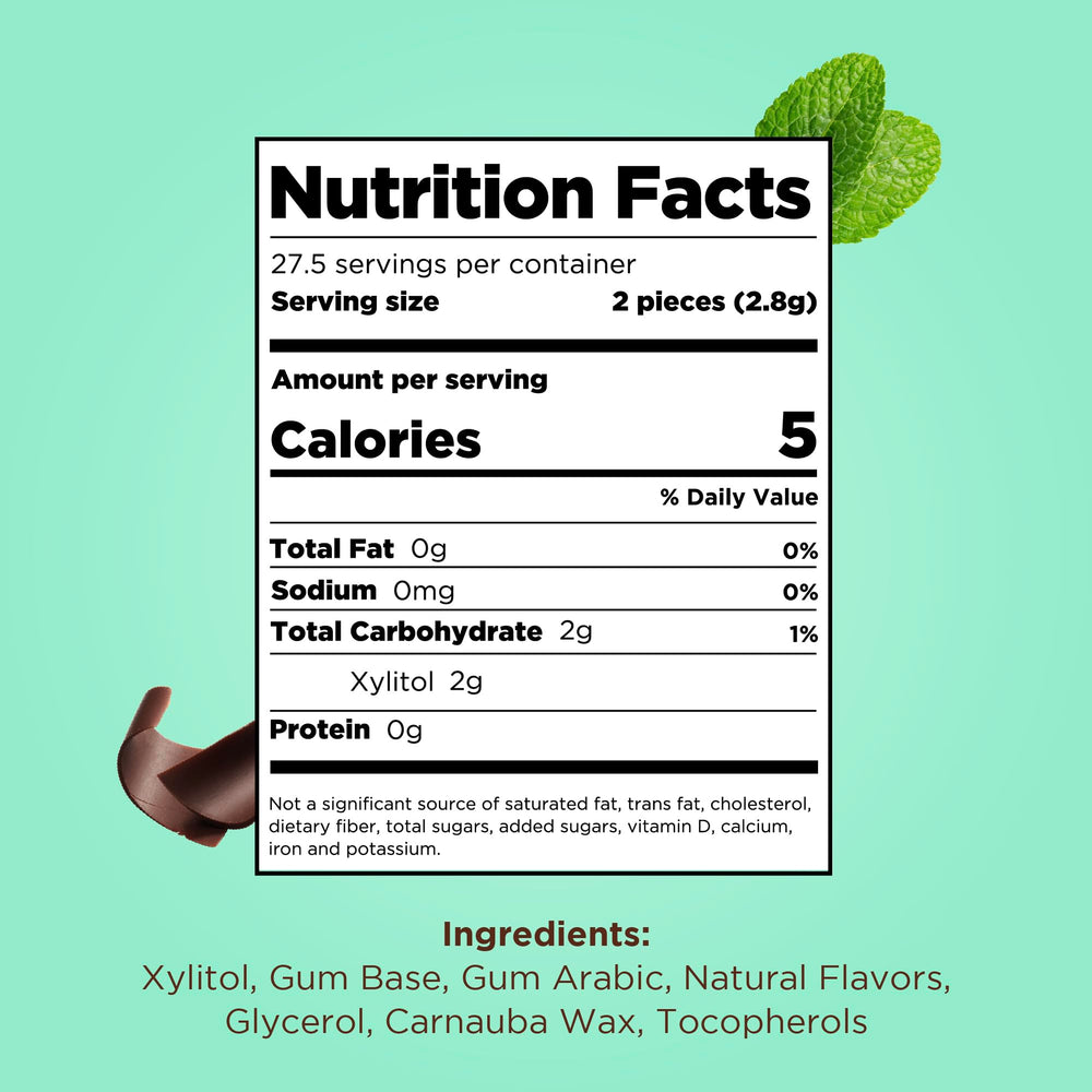 PUR Gum is 100% xylitol-sweetened and aspartame-free for mindful snacking.