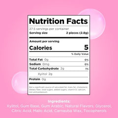PUR Gum xylitol-sweetened gum highlighting natural sweetness with fewer calories.