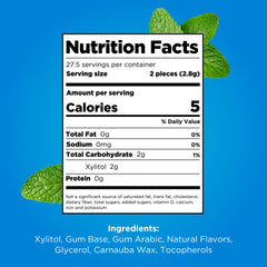 PUR Gum aspartame-free sugar-free mint flavor for a clean taste