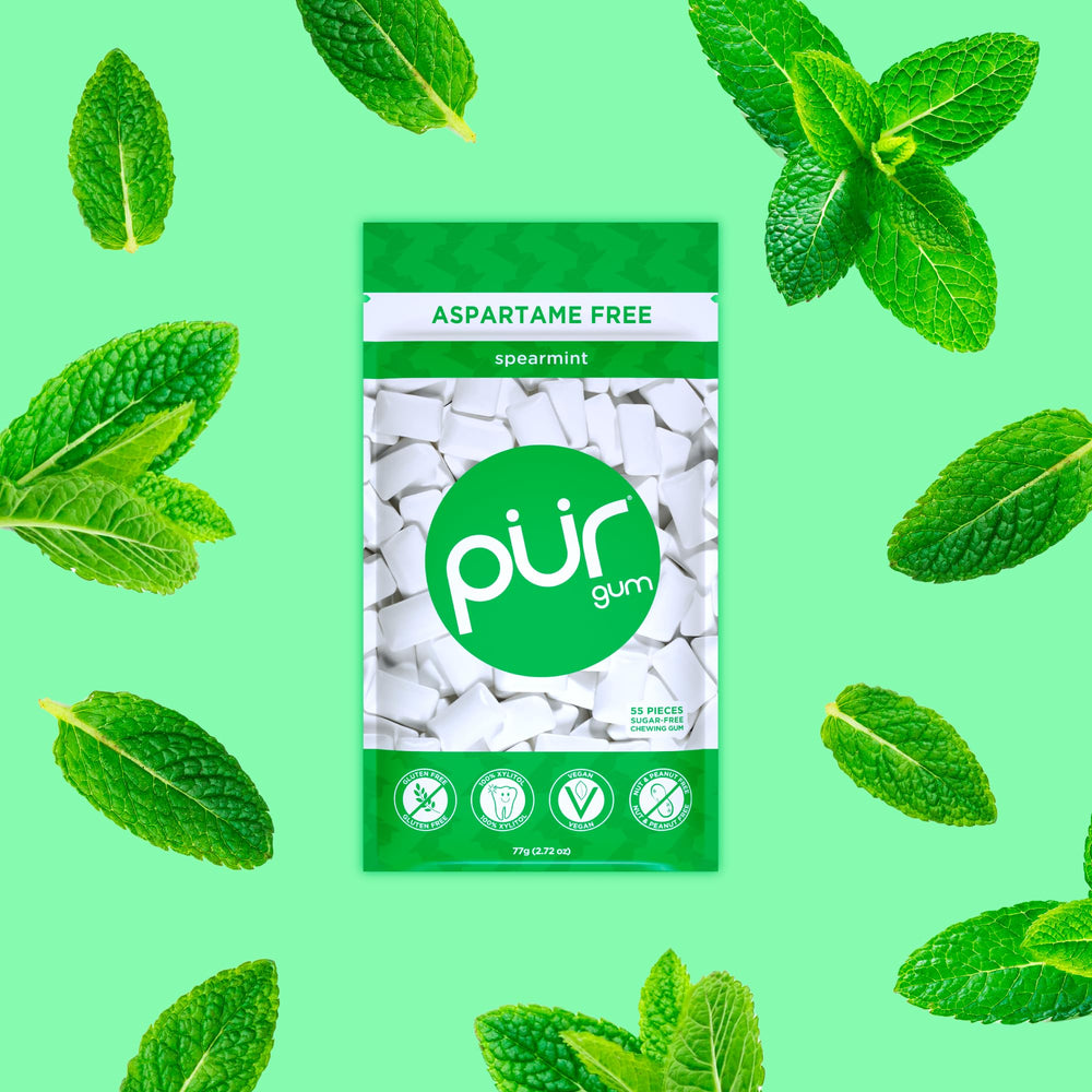 Aspartame-free PUR Gum for a sugar-free chew.