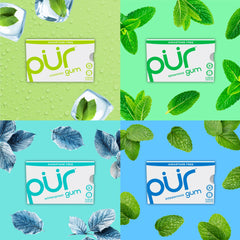 PUR Gum Chocolate Mint flavor blister blends mint and chocolate for a guilt-free treat