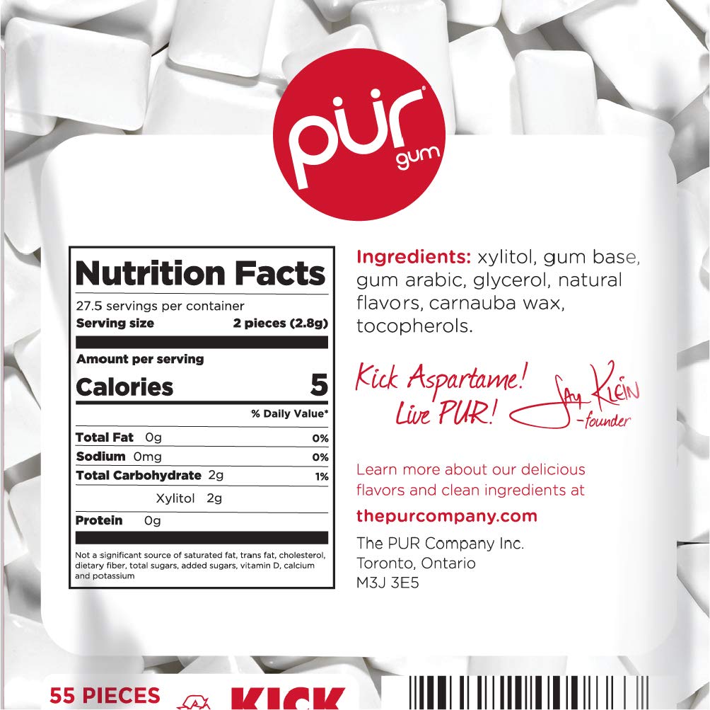 Close-up of PUR Gum Cinnamon pieces highlighting texture and flavor