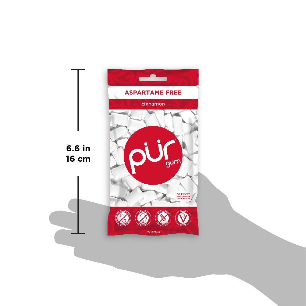Pur Gum Cinnamon on the go use for a flavorful pick-me-up