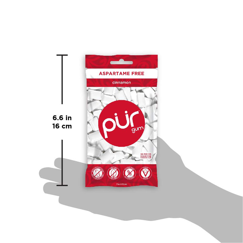 Pur Gum Cinnamon on the go use for a flavorful pick-me-up
