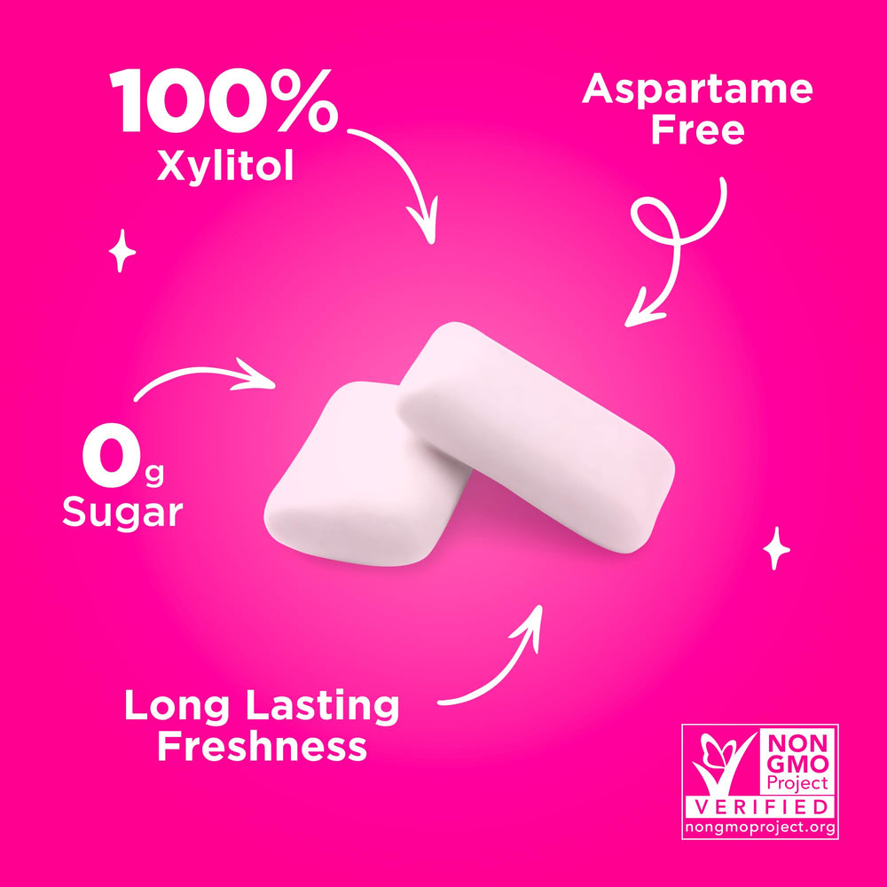 PUR Gum Coolmint flavor blister provides mild, icy mint for long-lasting freshness