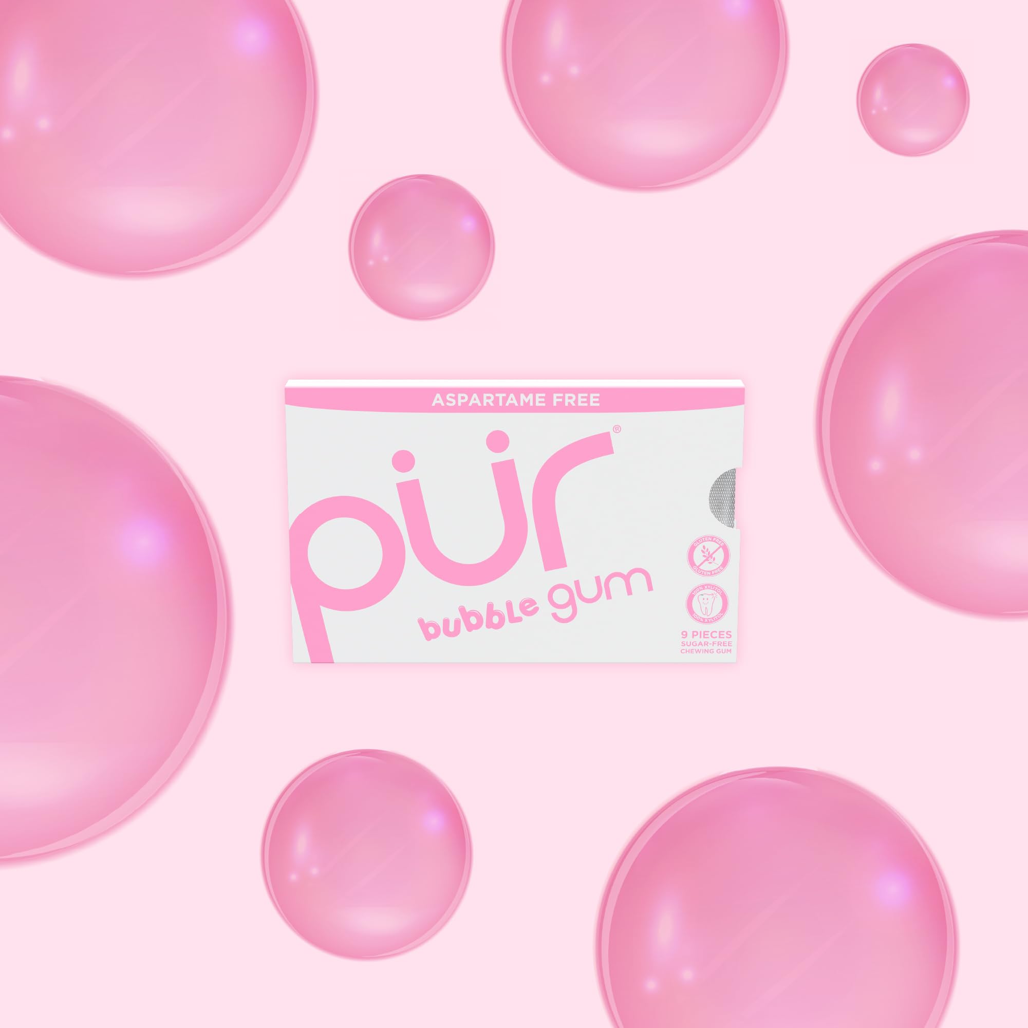 Pur Gum 12-pack box shown for family and sharing use.