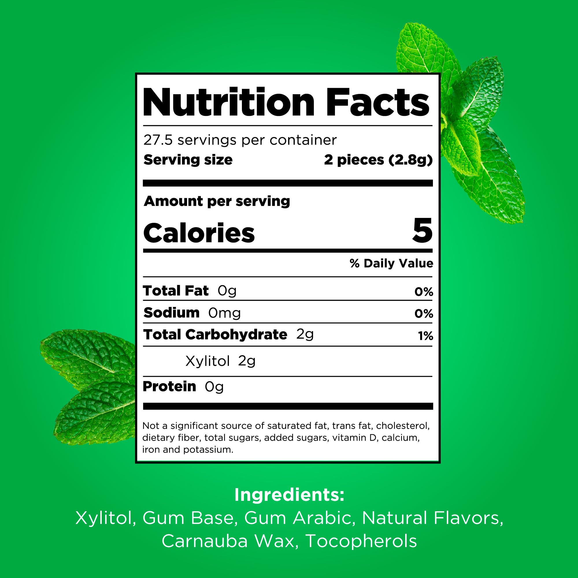 PUR Gum Spearmint sealed bag highlights portability and freshness between meals.