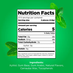 PUR Gum Spearmint sealed bag highlights portability and freshness between meals.
