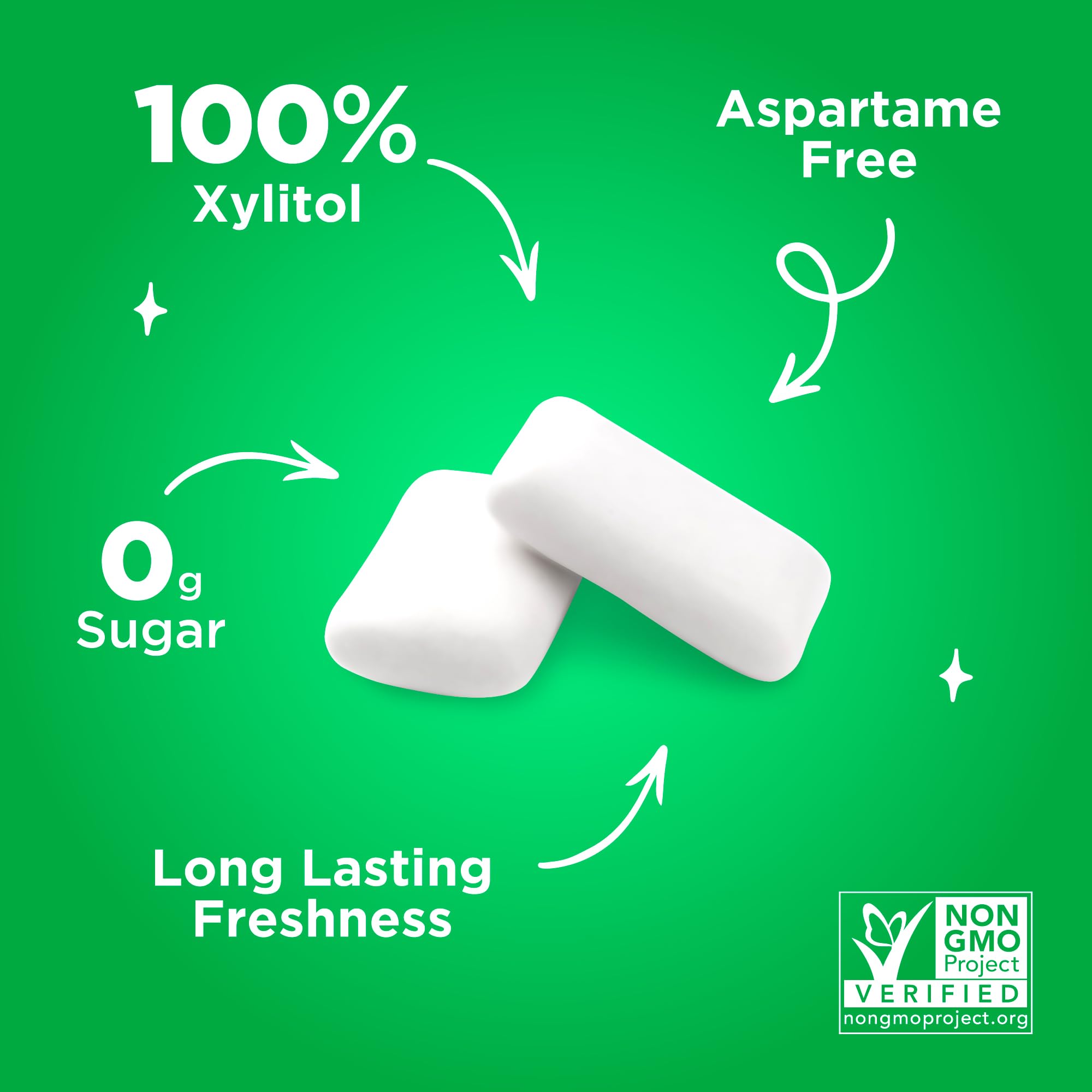 Vegan, non-GMO, gluten-free PUR Gum suitable for restricted diets.