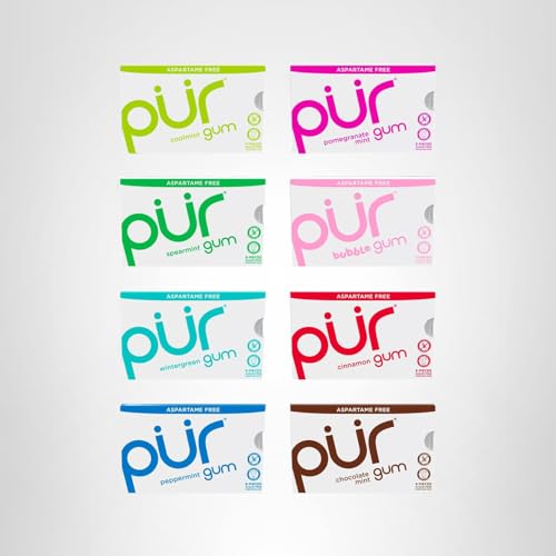PUR Gum Wintergreen flavor blister offers classic icy mint and breath-freshening flavor