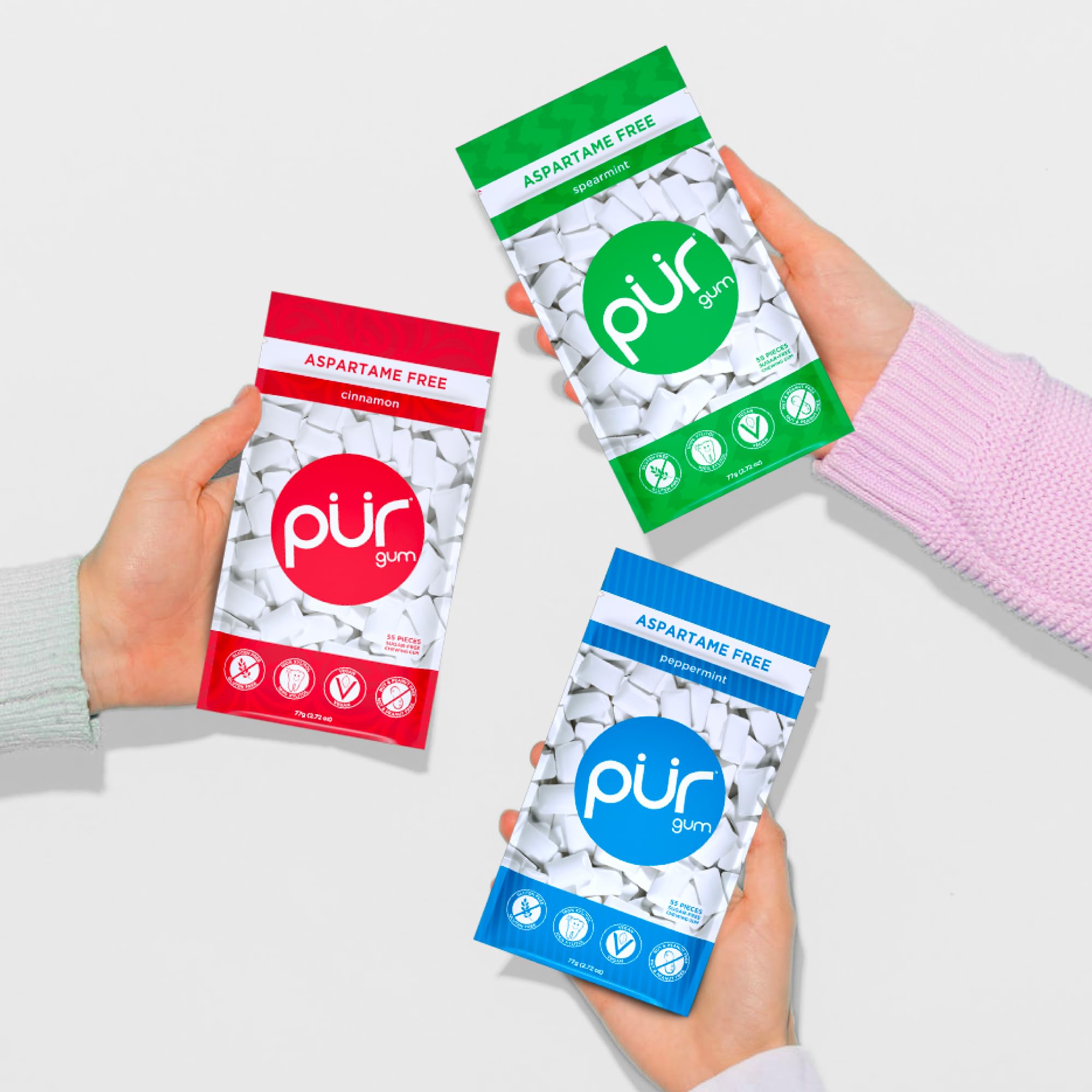 PUR Gum xylitol ingredient spotlight highlighting natural sweetness.