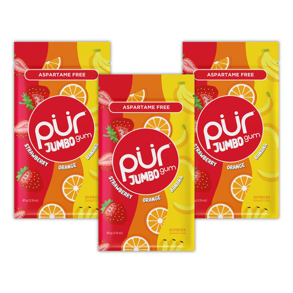 PUR Jumbo Gum 3x bigger piece for longer, satisfying chews