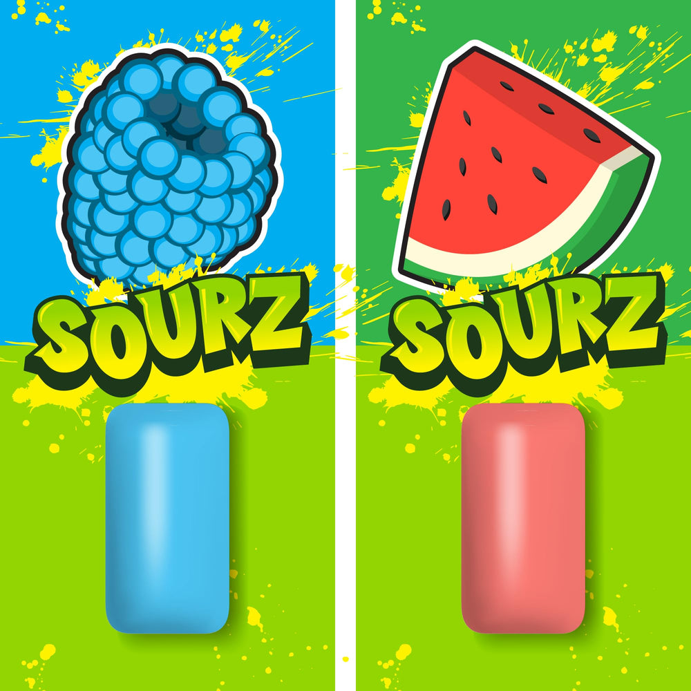 PUR Jumbo SOURZ resealable bag front for convenient storage and travel