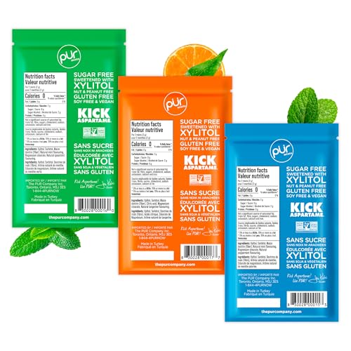 PUR Mints 65-piece resealable pouch keeps breath fresh.