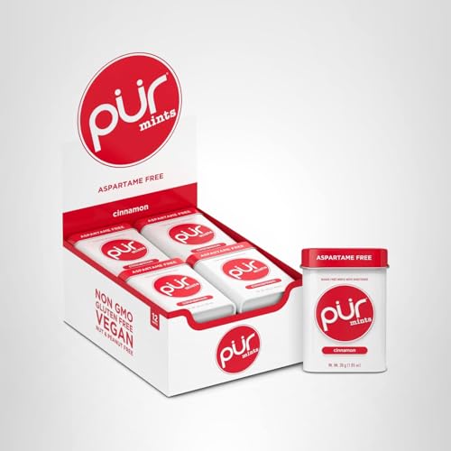 PUR Mints Cinnamon flavor presentation highlighting bold taste.