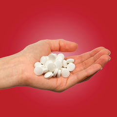 PUR Mints Cinnamon tin side showing compact packaging for purse or pocket.