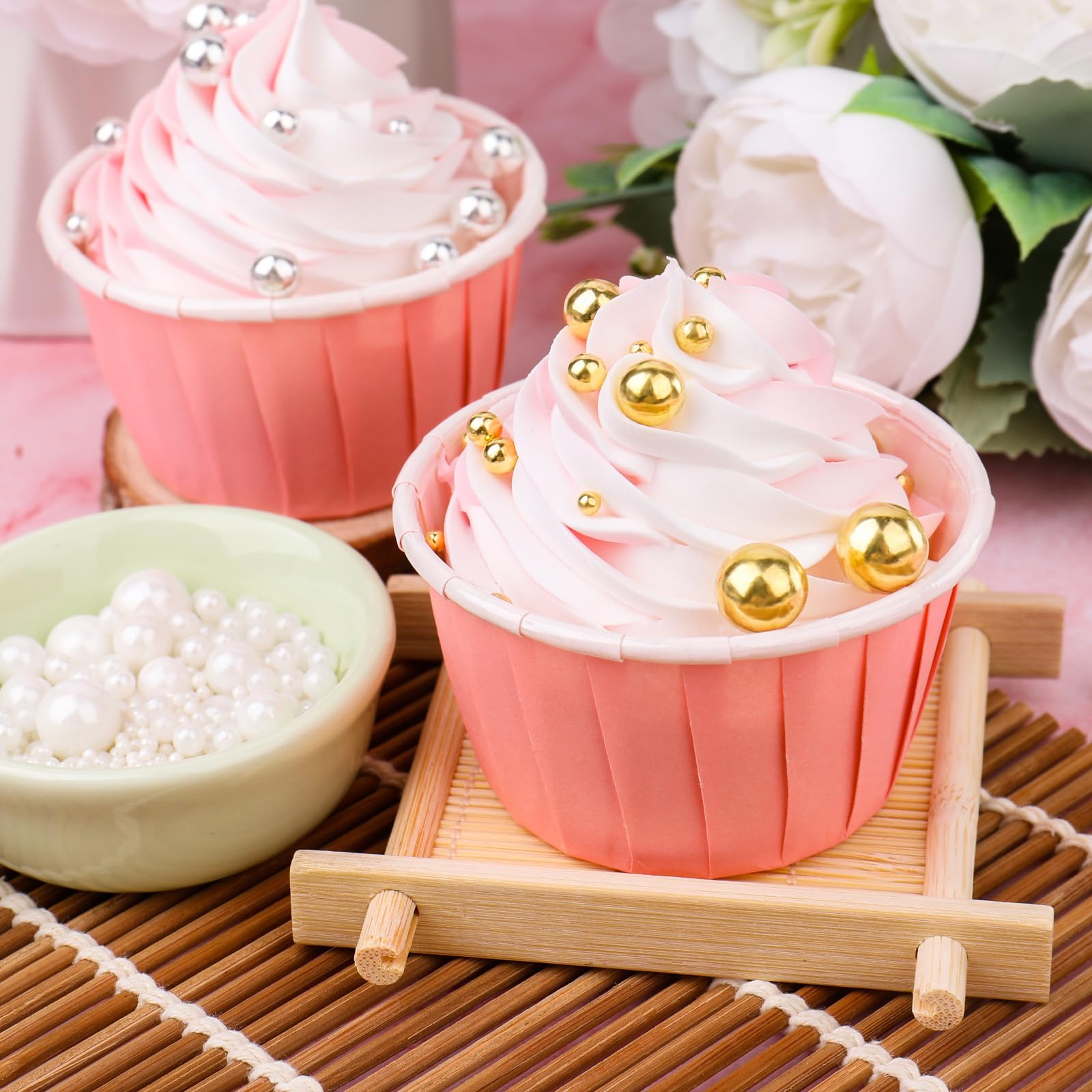 PURBOT gold pearls for glass rims and chocolate bark ideas.