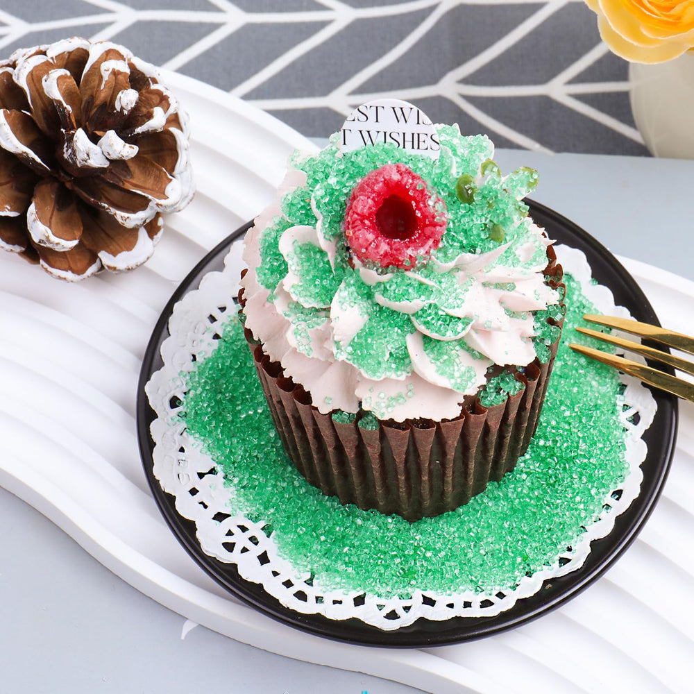 Purbot green sanding sugar on cookies delivers festive shine.