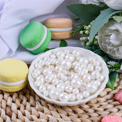PURBOT White Pearl Sprinkles 10mm bottle provides statement pearls for elegant desserts.