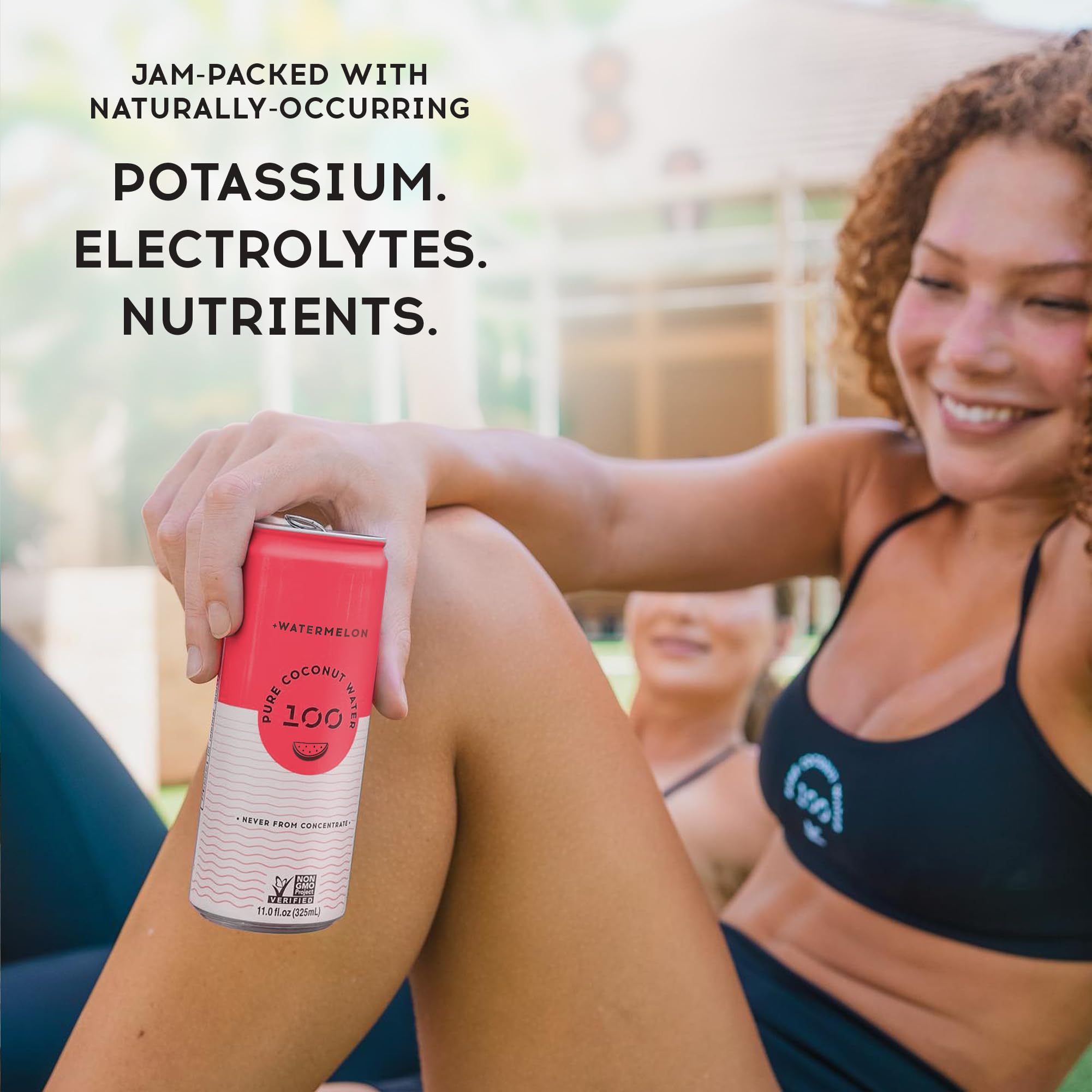 Pure Coconut Water 100 Watermelon ingredients panel notes no preservatives