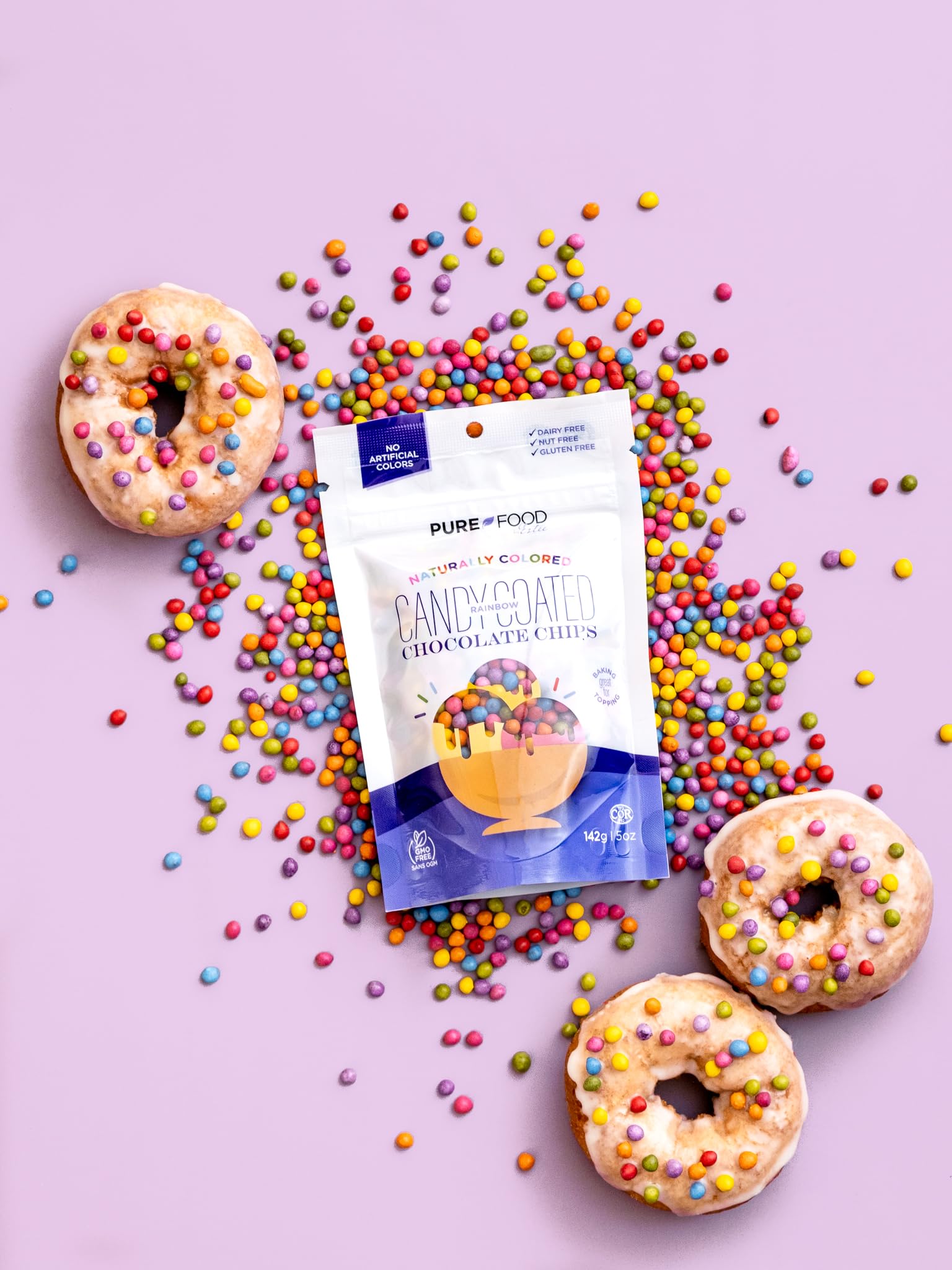 Ice cream sundae with Pure Food by Estée rainbow chips for color