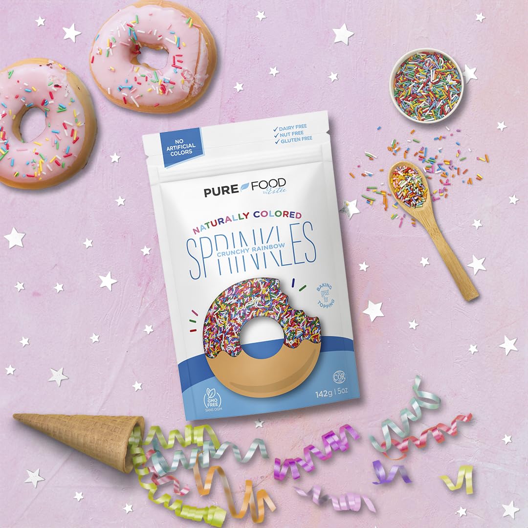 Pure Food by Estée sprinkles on cookies highlight baking versatility.