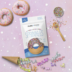 Pure Food by Estée sprinkles on cookies highlight baking versatility.