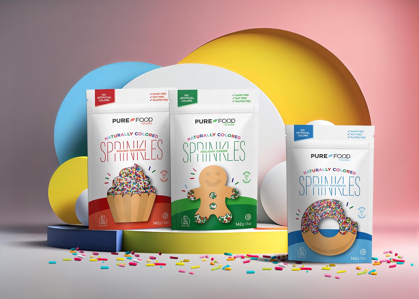 Natural colorants visible in the Pure Food by Estée mix.