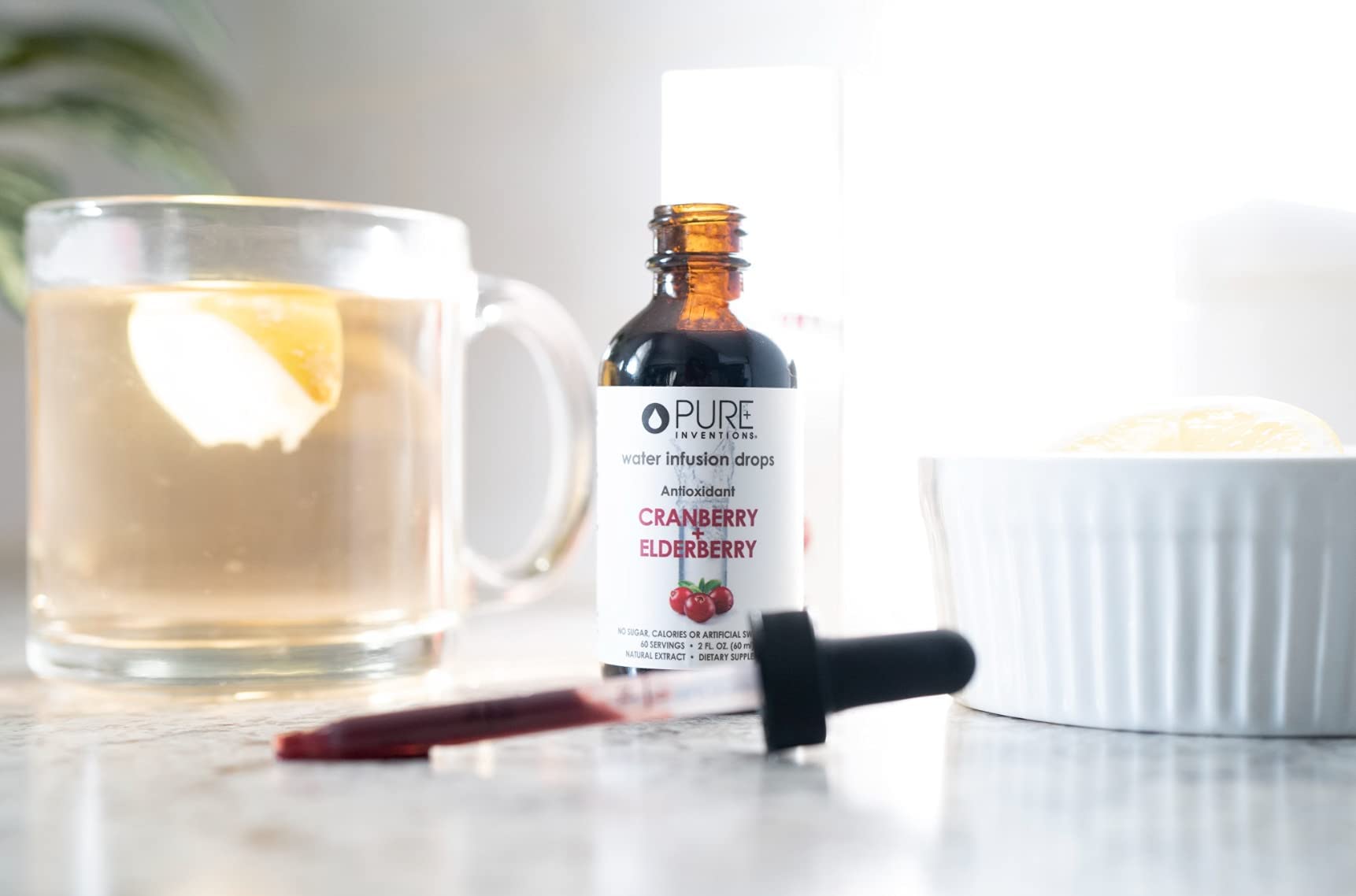 Pure Inventions Water Infusion Drops daily-use bottle for on-the-go hydration