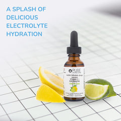 Pure Inventions Vitamin C and Zinc infusion highlights immune-support ingredients in a glass.