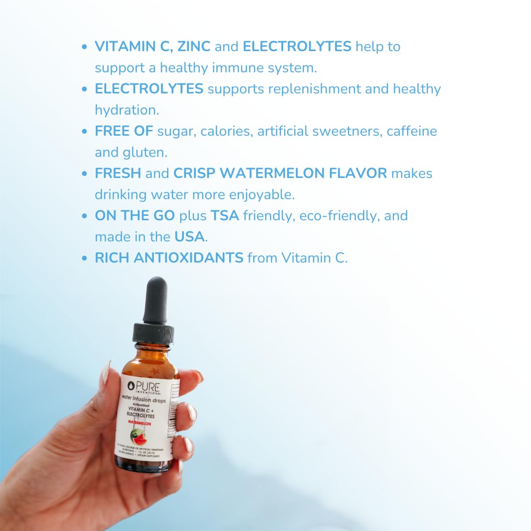 Ingredient panel highlighting Vitamin C and Zinc in Pure Inventions formula